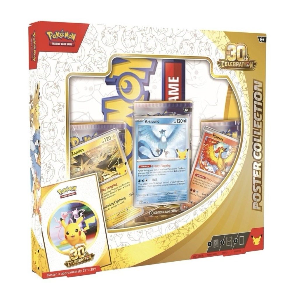 Pokemon TCG 30th Celebration Poster Collection Box Sealed IN HAND